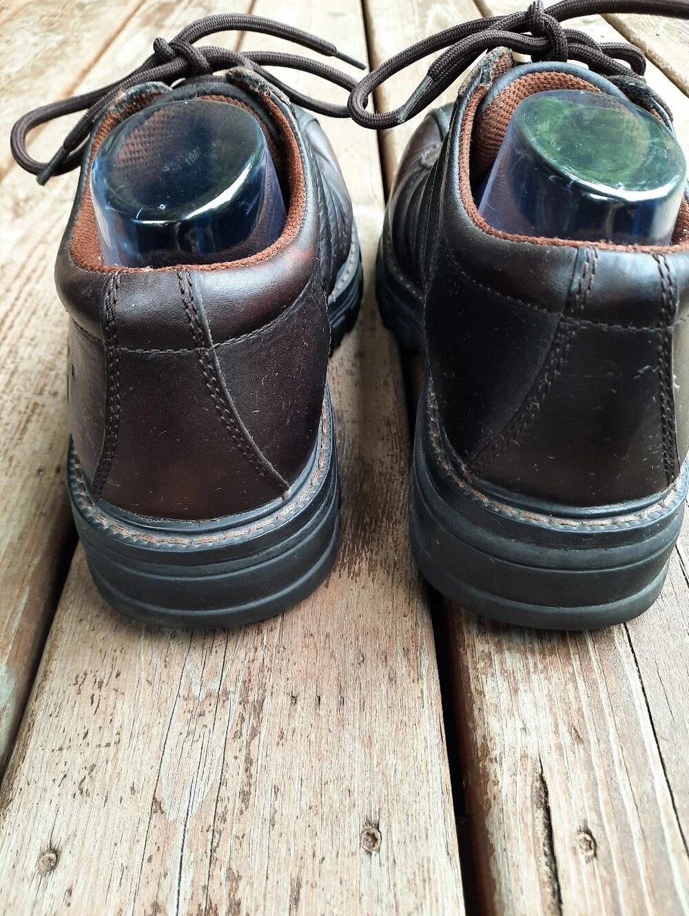 Vintage 90s/Y2K GBX Cruiser Brown Leather Steel Toe Lace-up Lug Oxford Size 10